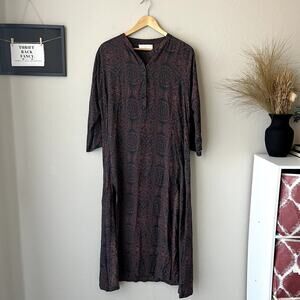 Natalie Martin Dress‎ Isobel Morrocan Tile Indigo Midi Dress Size S